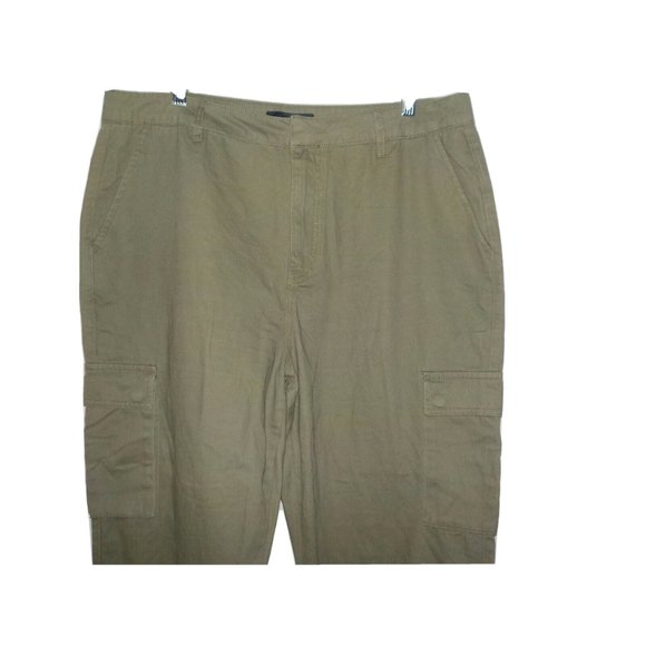 Forever 21 4 Pocket Cargo Pants Olive Green Elastic Cuff Womens (36x28) - Picture 2 of 6